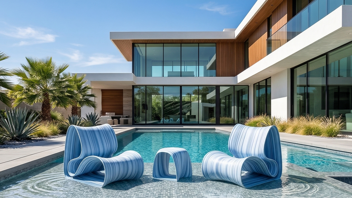 Baja Side Table & Stool – Pool Series